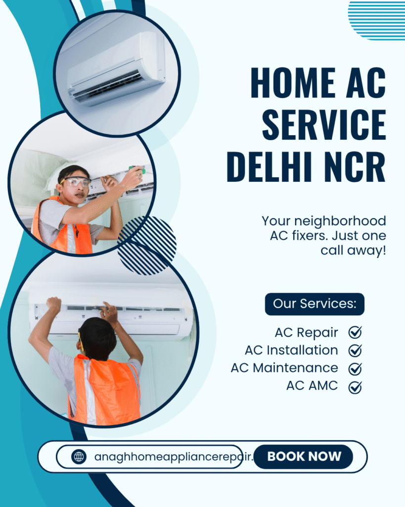 Professional Home AC Service Delhi NCR by Anagh Home Services. Same-day repair, cleaning, and maintenance for all AC brands at your doorstep.