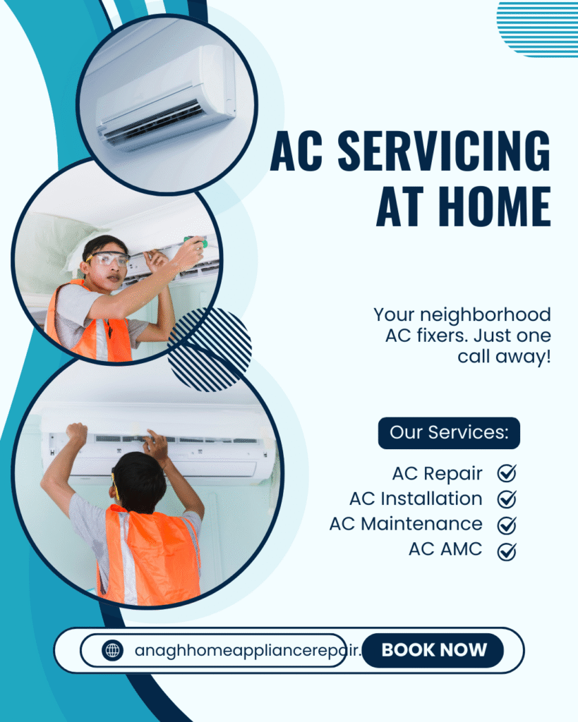 Get professional AC servicing at home with trained technicians, deep cleaning, and affordable pricing. Anagh Home Services ensures better cooling and longer AC life.