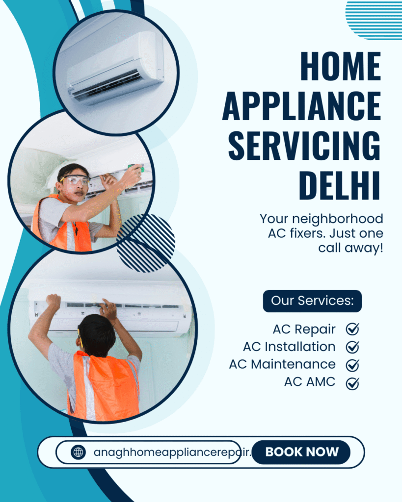 Expert Home Appliance Servicing Delhi by Anagh Home Service. Fast, affordable, and reliable doorstep repair for all major appliances.